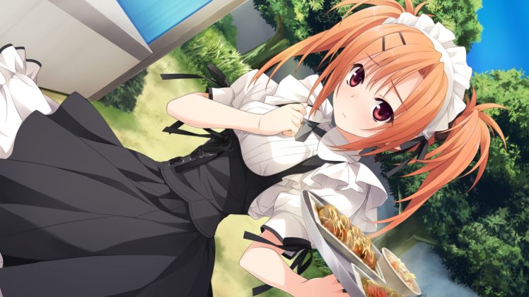 anime girls, Imouto no Katachi, Sumeragi Ayaka, Visual novel, Orange hair, Twintails HD Wallpaper Desktop Background