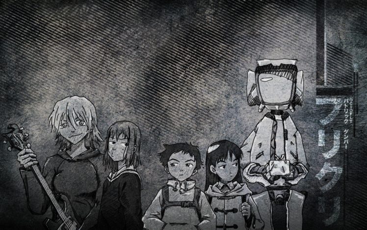 FLCL, Anime, Nandaba Naota, Canti, Samejima Mamimi, Haruhara Haruko HD Wallpaper Desktop Background