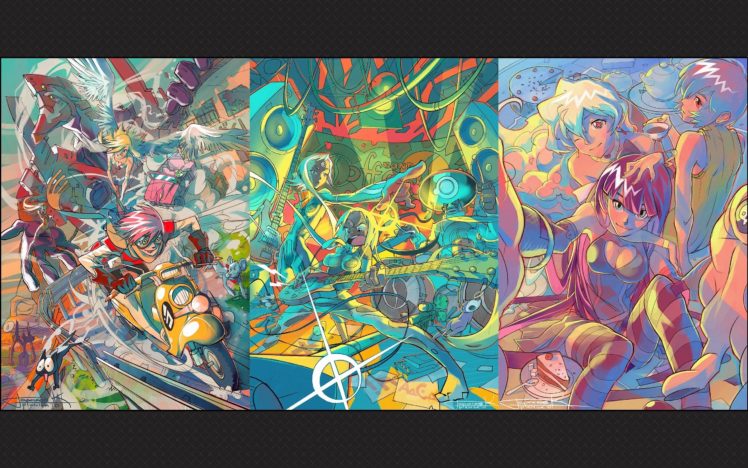 FLCL, Tengen Toppa Gurren Lagann, Anime HD Wallpaper Desktop Background