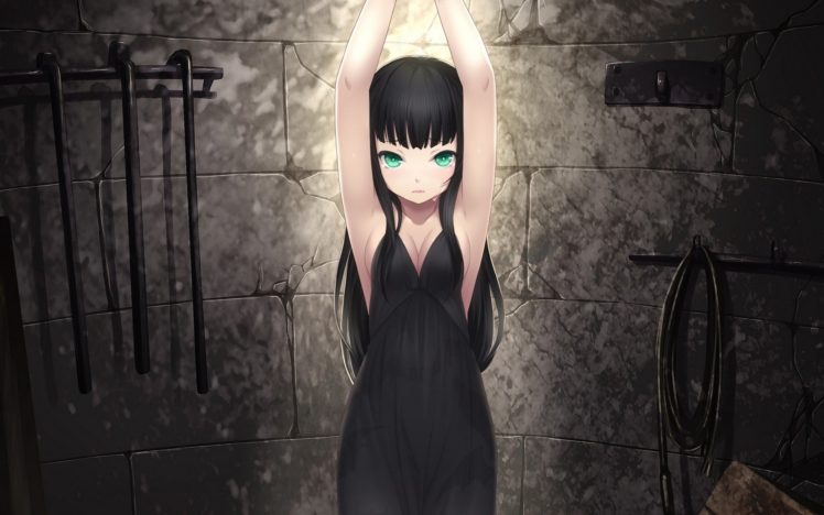 bound, Black hair, Anime girls HD Wallpaper Desktop Background