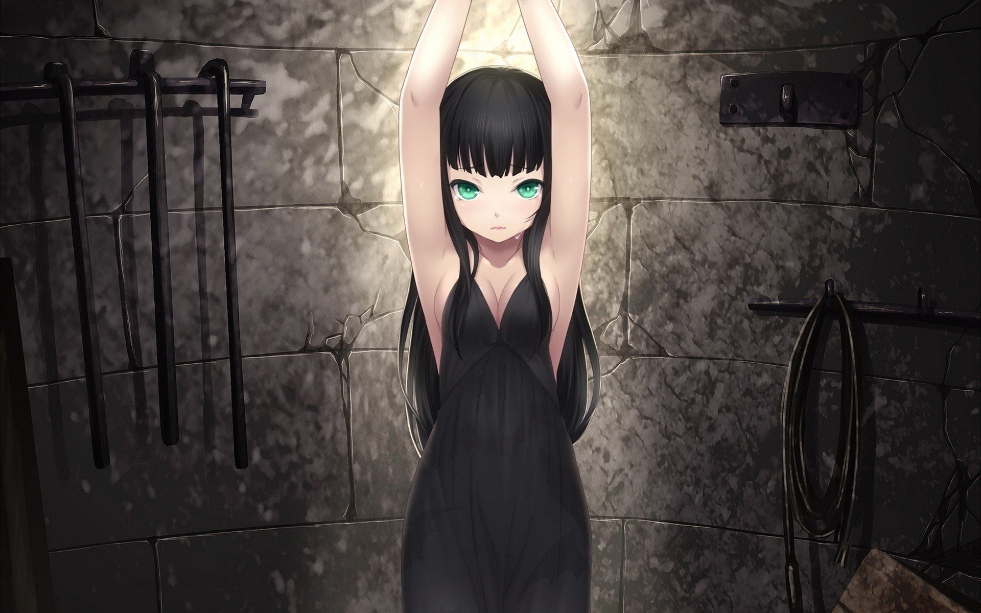 bound, Black hair, Anime girls Wallpaper
