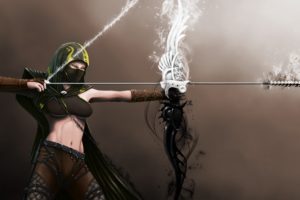 fantasy art, Bows, Warrior