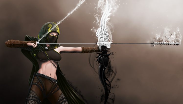 fantasy art, Bows, Warrior HD Wallpaper Desktop Background