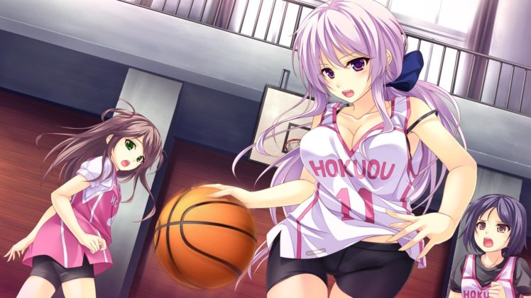 anime girls, Basketball HD Wallpaper Desktop Background