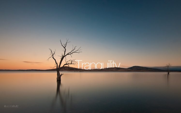 water, Sunset, Landscapes, Silhouette, Typography, Dam, Australia, Lakes, Seascapes, Reflections, Photomanipulations HD Wallpaper Desktop Background