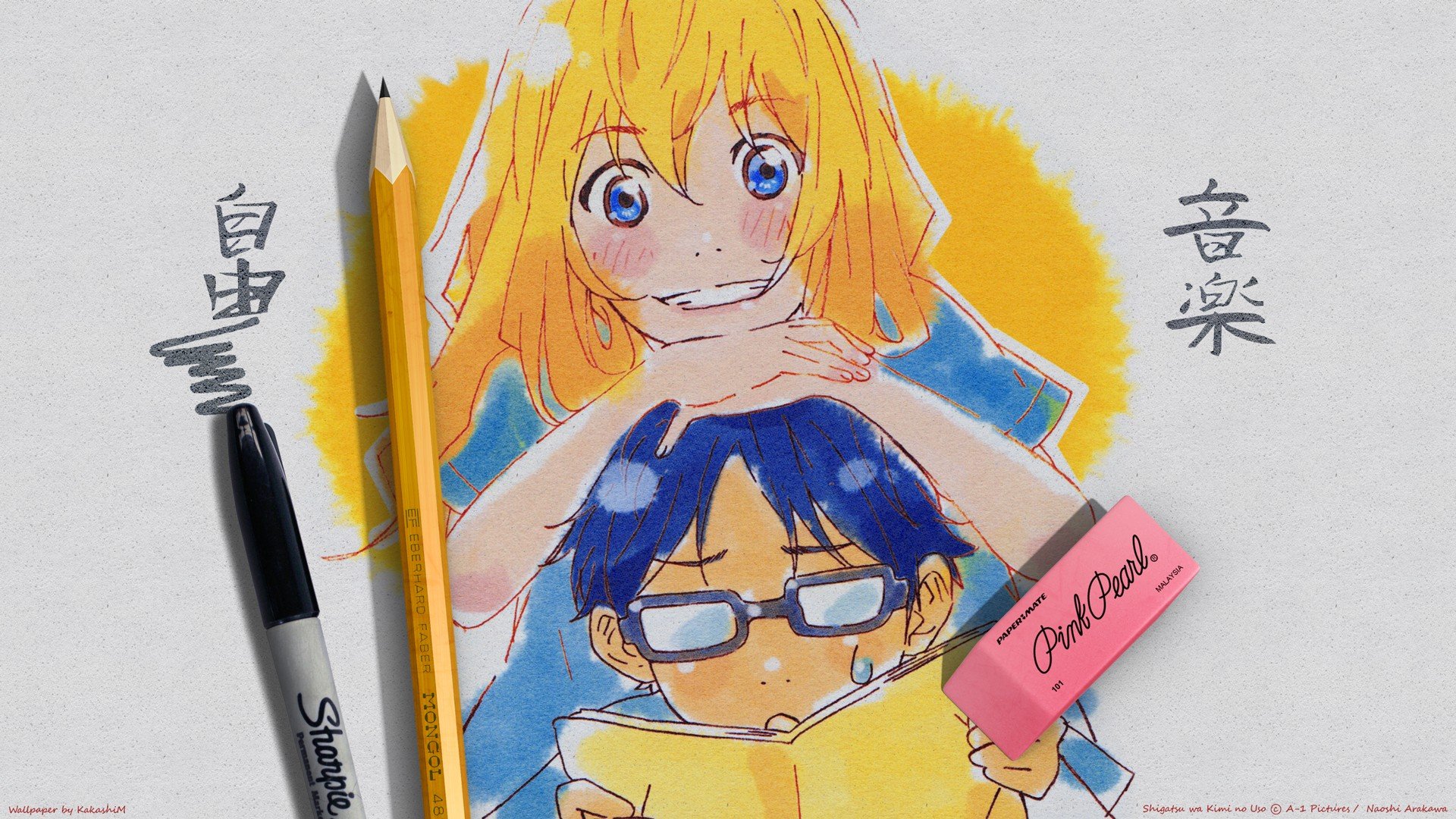 anime, Arima Kousei, Miyazono Kaori Wallpaper