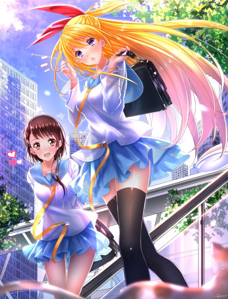 anime girls, Nisekoi, Swordsouls, Onodera Kosaki HD Wallpaper Desktop Background