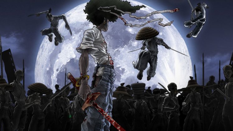 Afro Samurai, Katana, Anime HD Wallpaper Desktop Background