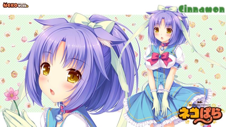 Neko Para, Cinnamon (character), Sayori, Nekomimi, Neko Works HD Wallpaper Desktop Background