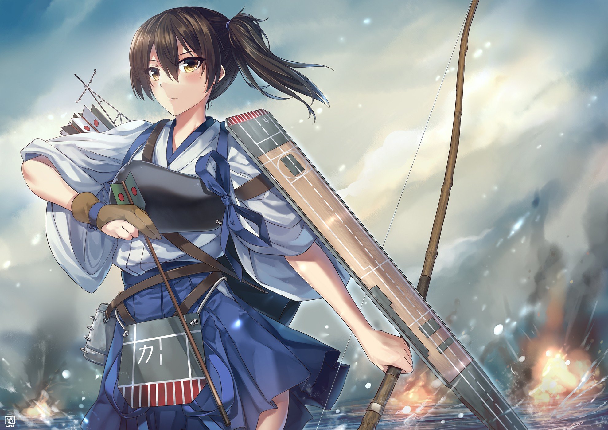 anime, Kantai Collection, Kaga (KanColle), Anime girls Wallpaper