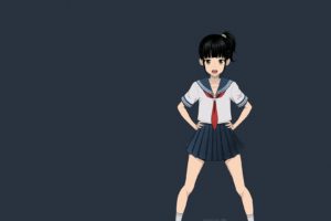 Rondo Maruko, Meikko na Shoujo no Ehon, School uniform, Schoolgirls, Anime girls, Manga, Tsundere, Short hair, Short skirt
