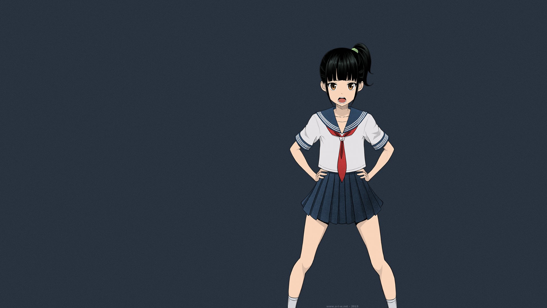 Rondo Maruko, Meikko na Shoujo no Ehon, School uniform, Schoolgirls, Anime girls, Manga, Tsundere, Short hair, Short skirt Wallpaper