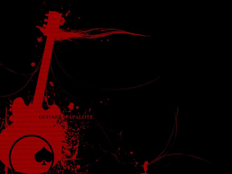 red, Guitars, Black, Background HD Wallpaper Desktop Background