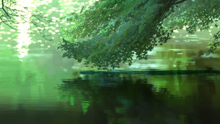 Makoto Shinkai, Anime, Trees, Green, The Garden of Words Wallpapers HD /  Desktop and Mobile Backgrounds