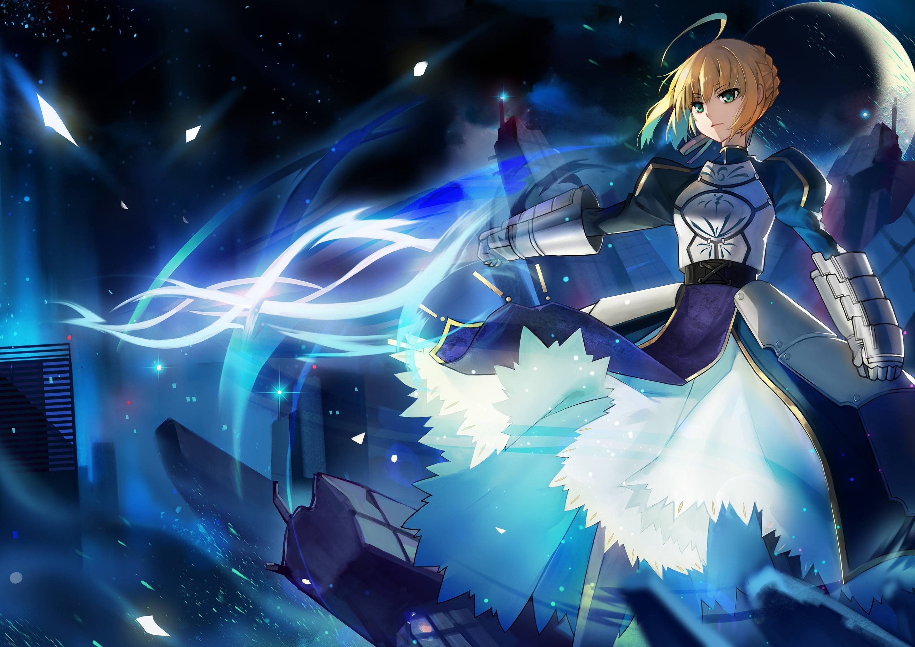 9. "Saber" from Fate/stay night - wide 7