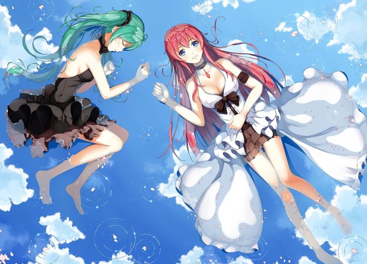 anime, Hatsune Miku, Anime girls, Clouds HD Wallpaper Desktop Background