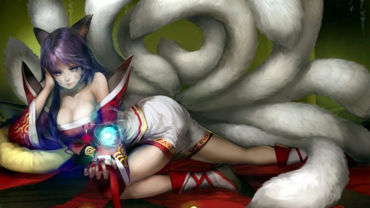 Ahri, League of Legends, Anime HD Wallpaper Desktop Background