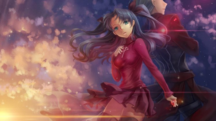 anime, Fate Stay Night, Archer (Fate Stay Night), Tohsaka Rin, Anime girls HD Wallpaper Desktop Background
