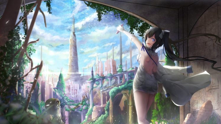 Dungeon ni Deai wo Motomeru no ha Machigatteiru Darou ka?, Anime, Anime girls, Hestia HD Wallpaper Desktop Background