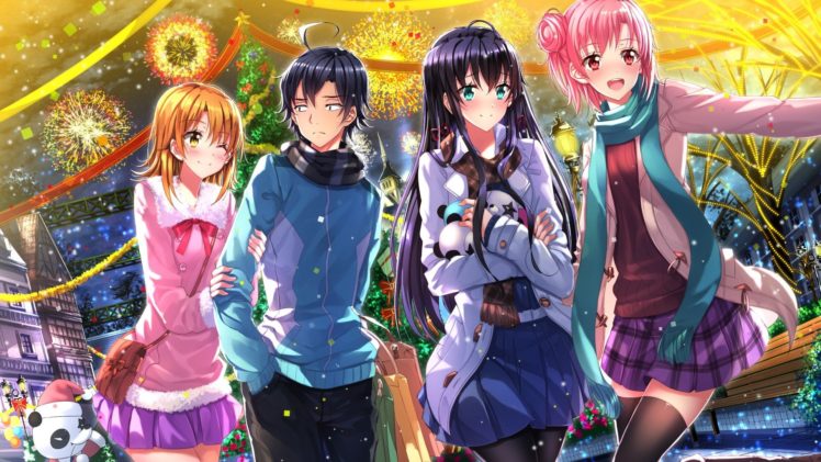 Yahari Ore no Seishun Love Comedy wa Machigatteiru, Yukinoshita Yukino, Hikigaya Hachiman, Yuigahama Yui, Anime, Swordsouls HD Wallpaper Desktop Background
