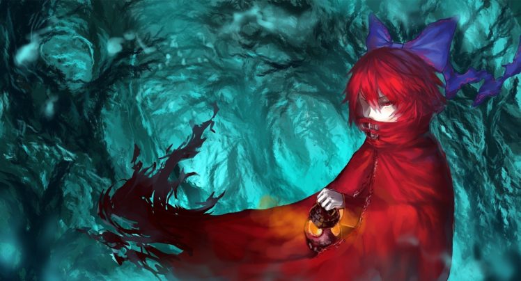 fantasy art, Redhead, Hair bows, Red, Original characters HD Wallpaper Desktop Background