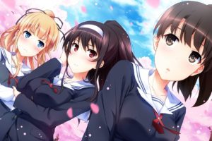 anime, Saenai Heroine no Sodatekata, Anime girls, Sawamura Eriri Spencer, Kasumigaoka Utaha, Megumi Katou, School uniform