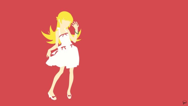 Oshino Shinobu, Vectors, Anime vectors, Monogatari Series HD Wallpaper Desktop Background