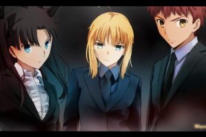 anime, Fate Series, Saber, Tohsaka Rin, Shirou Emiya