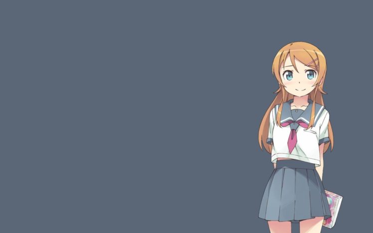 Ore no Imouto ga Konnani Kawaii Wake ga Nai, Kousaka Kirino, Anime girls, Simple background HD Wallpaper Desktop Background