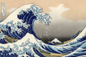 paintings, The, Great, Wave, Off, Kanagawa, Katsushika, Hokusai, Thirty six, Views, Of, Mount, Fuji