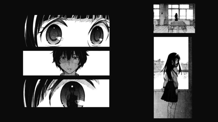 manga, Monochrome, Hyouka HD Wallpaper Desktop Background