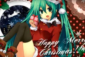 anime girls, Anime, Christmas