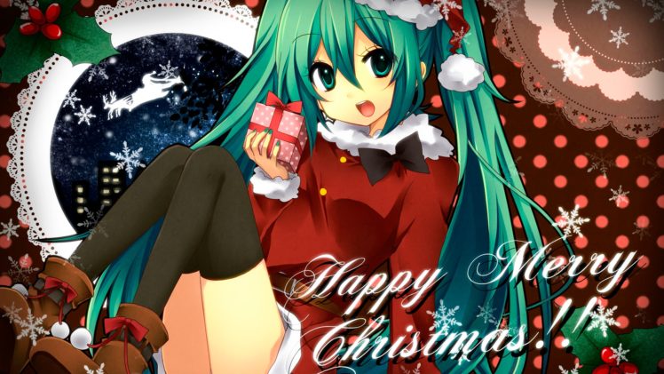 anime girls, Anime, Christmas HD Wallpaper Desktop Background
