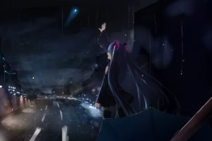 anime, Hatsune Miku, Rain, Crying, Vocaloid