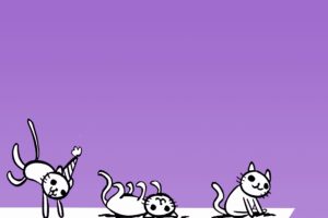 cats, Purple, Roll, Party