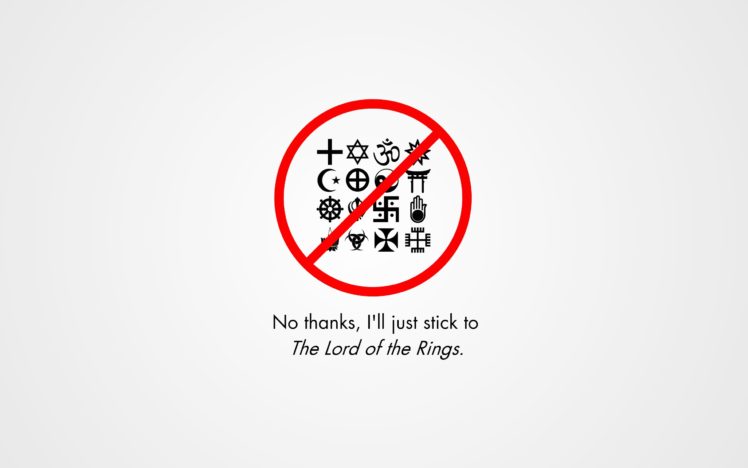 humor, The, Lord, Of, The, Rings, Religion, Atheism, White, Background HD Wallpaper Desktop Background