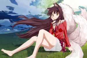 anime, Anime girls, Wolf girls, Ahri, Adobe Photoshop