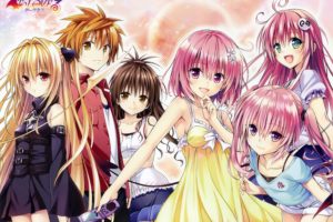 anime, Anime girls, To Love ru, Golden Darkness, Yuuki Rito, Yuuki Mikan, Momo Velia Deviluke, Nana Asta Deviluke, Lala Satalin Deviluke