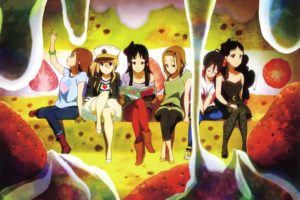 anime girls, K ON!, Nakano Azusa, Tsumugi Kotobuki, Tainaka Ritsu, Akiyama Mio, Hirasawa Yui