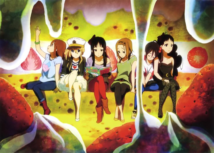 anime girls, K ON!, Nakano Azusa, Tsumugi Kotobuki, Tainaka Ritsu, Akiyama Mio, Hirasawa Yui HD Wallpaper Desktop Background