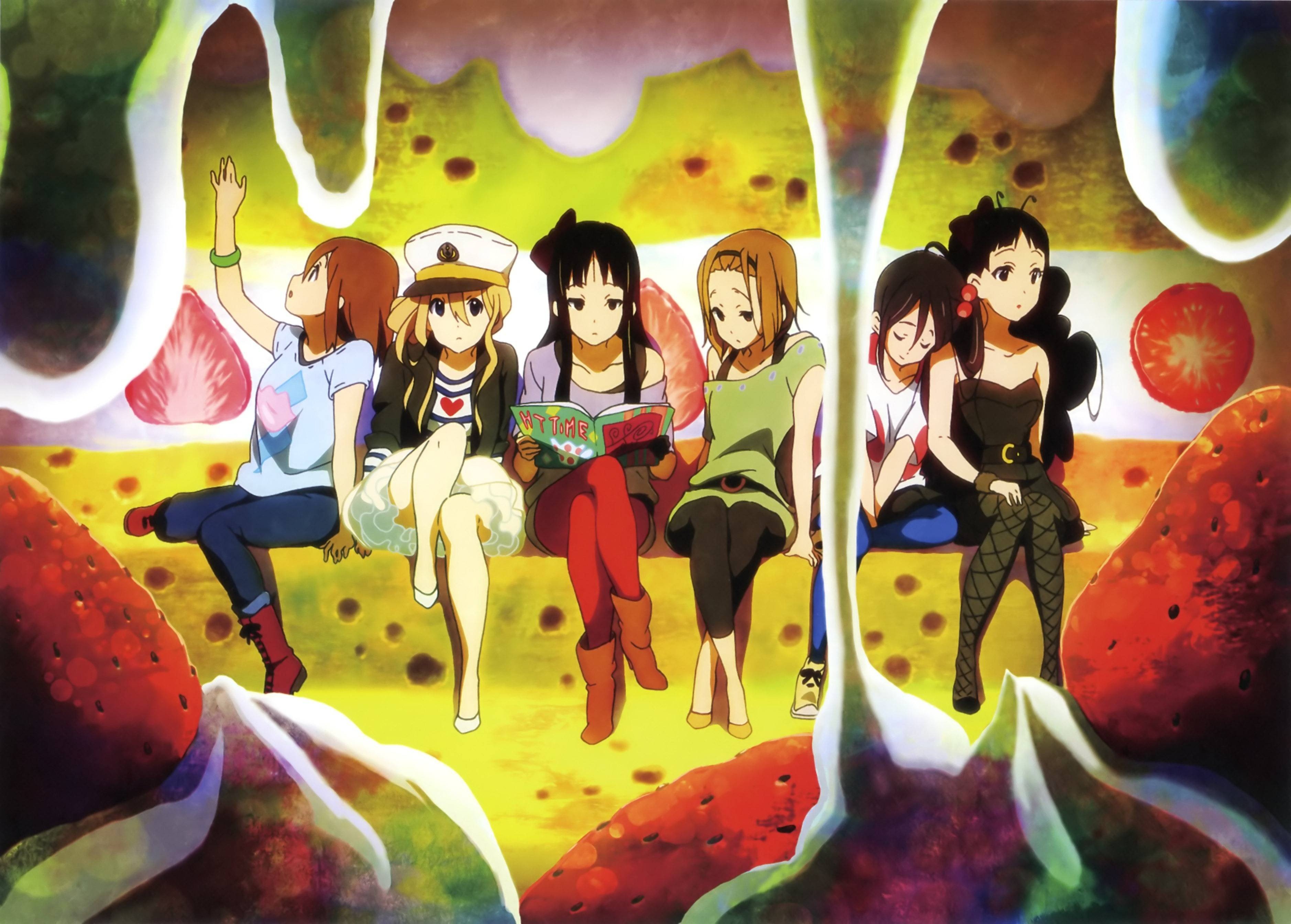 anime girls, K ON!, Nakano Azusa, Tsumugi Kotobuki, Tainaka Ritsu, Akiyama Mio, Hirasawa Yui Wallpaper