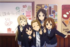 anime girls, K ON!, Nakano Azusa, Tsumugi Kotobuki, Akiyama Mio, Tainaka Ritsu