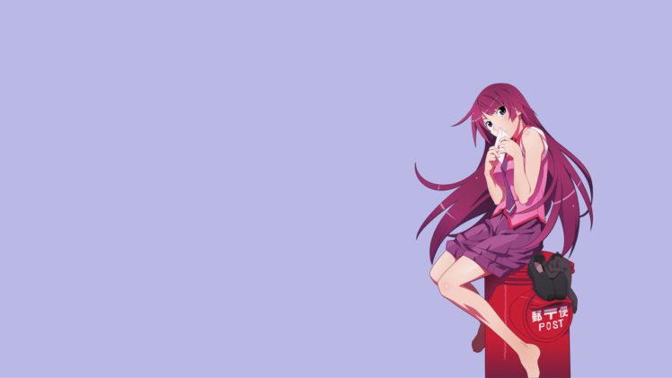 anime, Anime girls, Senjougahara Hitagi, Monogatari Series HD Wallpaper Desktop Background