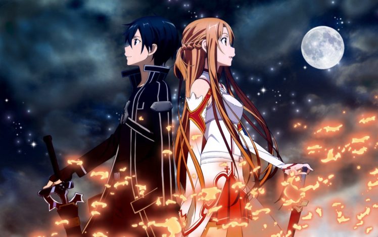 Sword Art Online, Kirigaya Kazuto, Yuuki Asuna HD Wallpaper Desktop Background