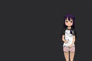 Arekusa Mahone, Aoi, Long hair, Pyjamas, T shirt, Shy, Dark eyes, Dark hair, Anime girls, Manga