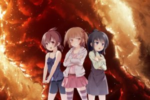 Mitsudomoe, Anime girls, Anime