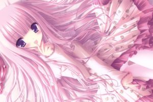 pink hair, Anime girls, Anime