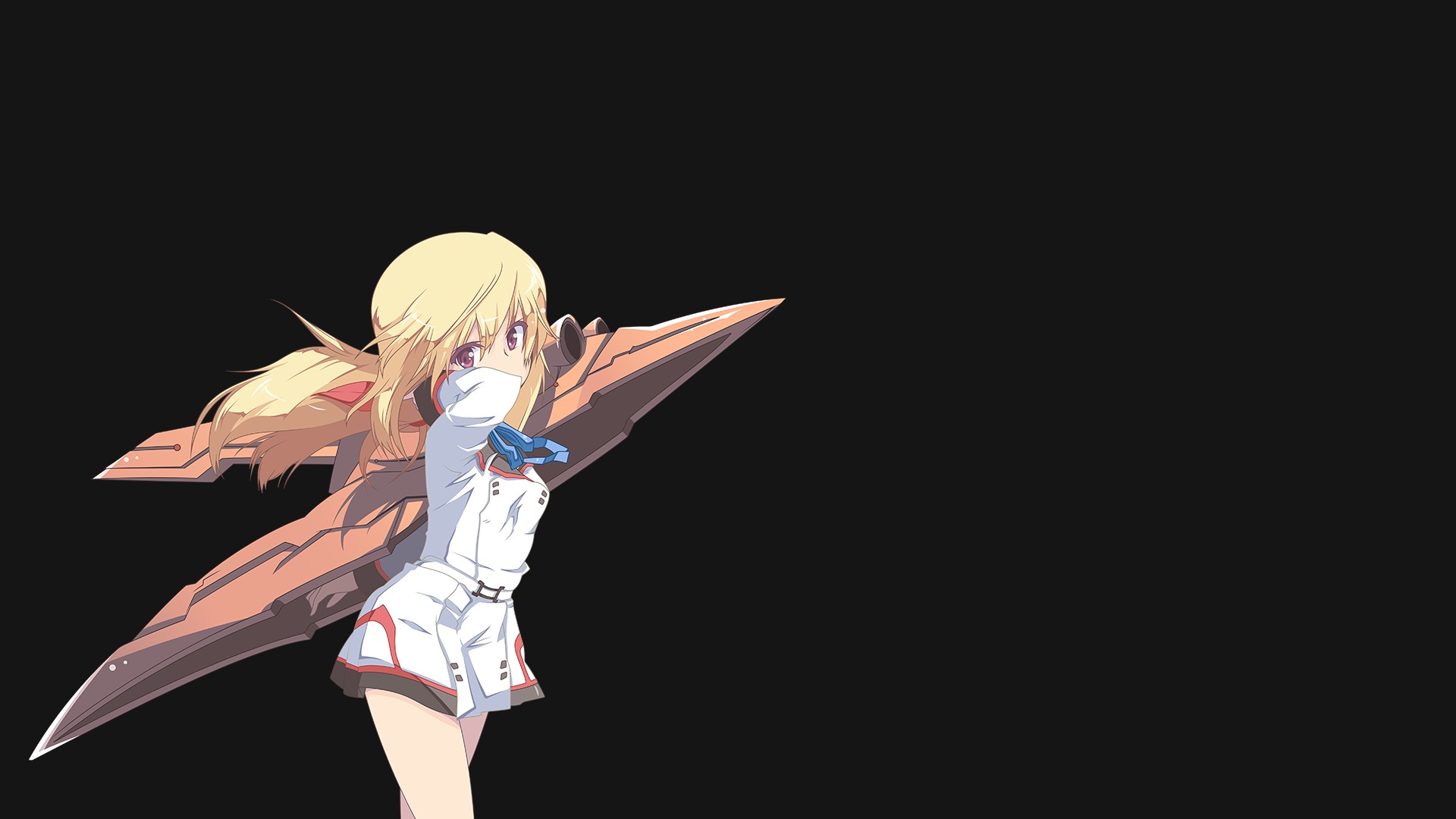 anime girls, Simple background, Infinite Stratos, Dunois Charlotte Wallpaper