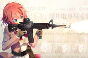anime, Anime girls, Carbine, M4 carbine, Innocent Bullet, Kanzaki Sayaka
