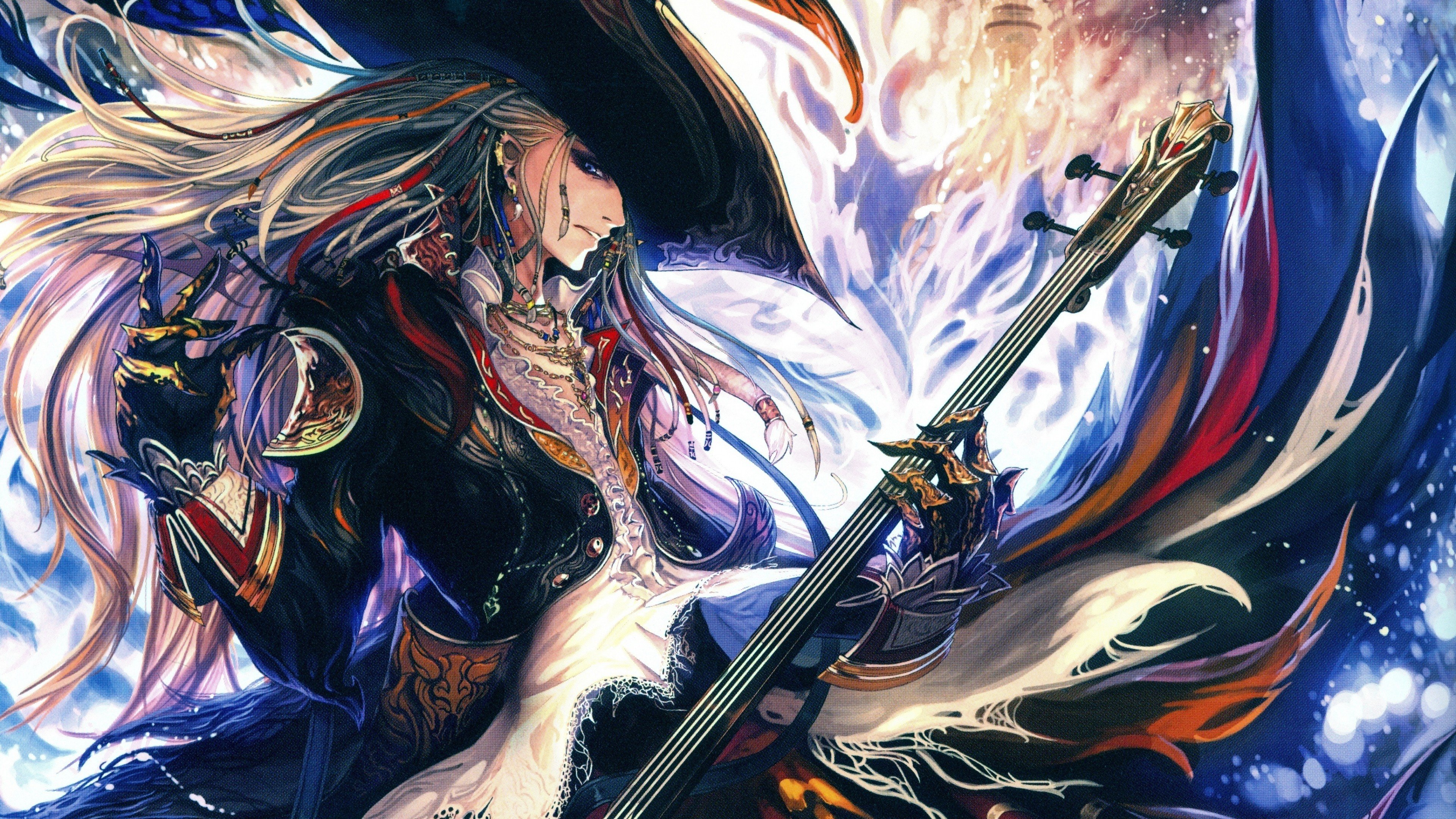 Tachikawa Mushimaro, Shingeki no Bahamut, Guitar Wallpaper